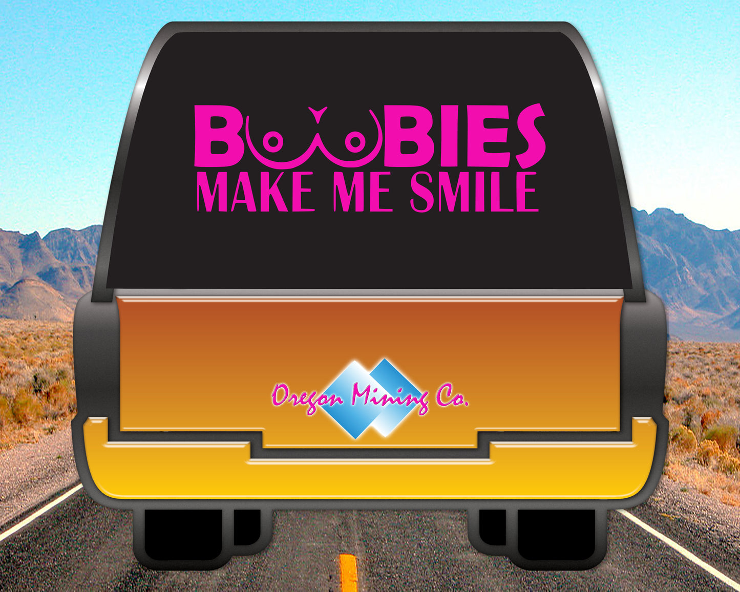 JDM Boobies Make Me Smile, Auto Vinyl Decal