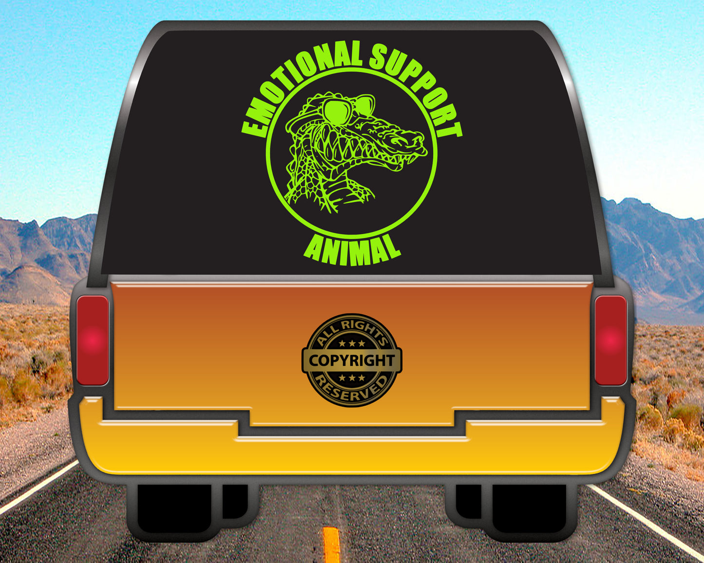 Emotional Support Animal, Croc Vinyl Decal