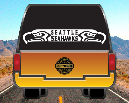 Seattle Seahawks Double Hawks, Vinyl Decal