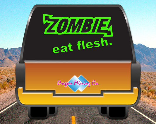 JDM Zombie eat flesh, Auto Vinyl Decal