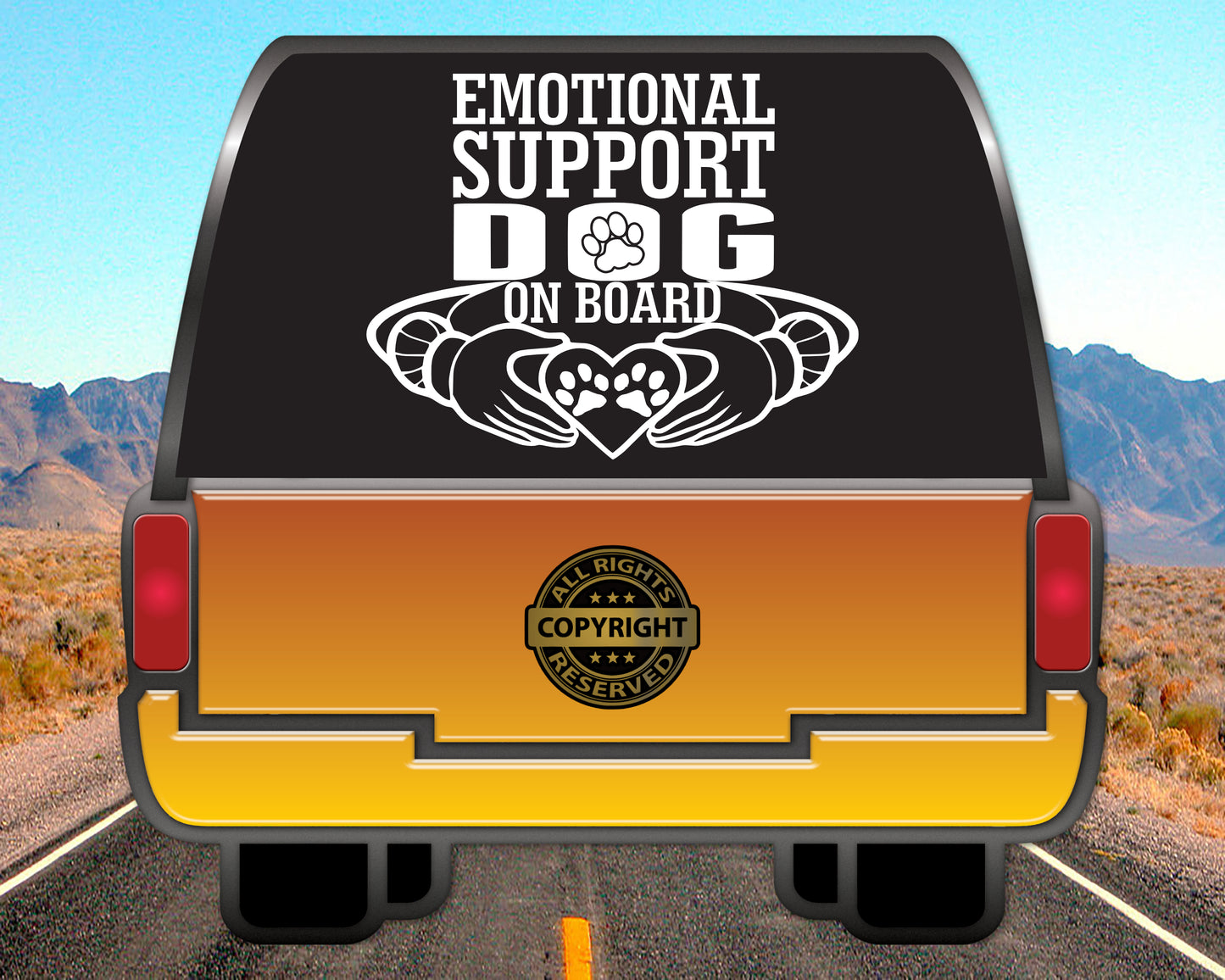 Emotional Support Dog on board, Vinyl Decal