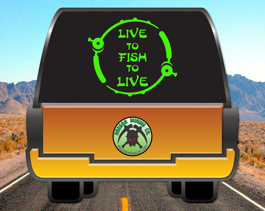 Live to Fish, Vinyl Decal