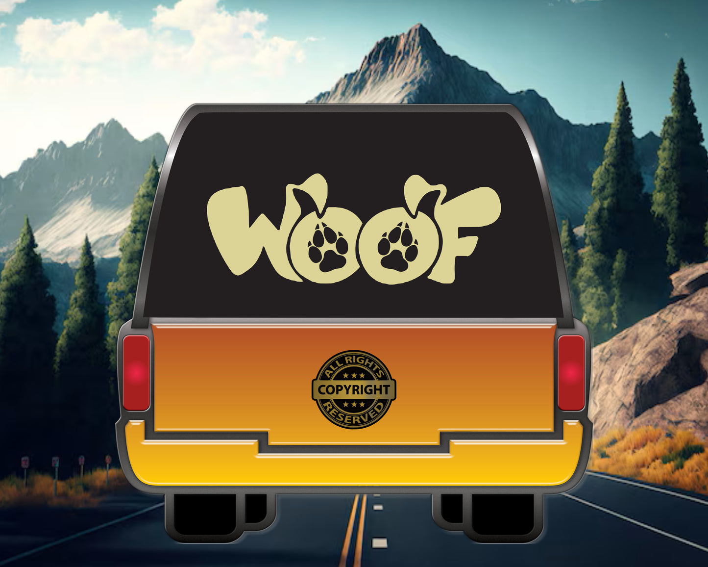 Woof, Vinyl Decal