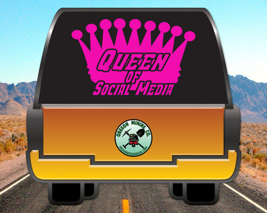 Queen of Social Media Vinyl Decal