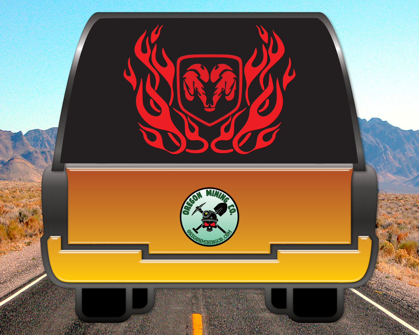 Ram Flames, Auto Vinyl Decal