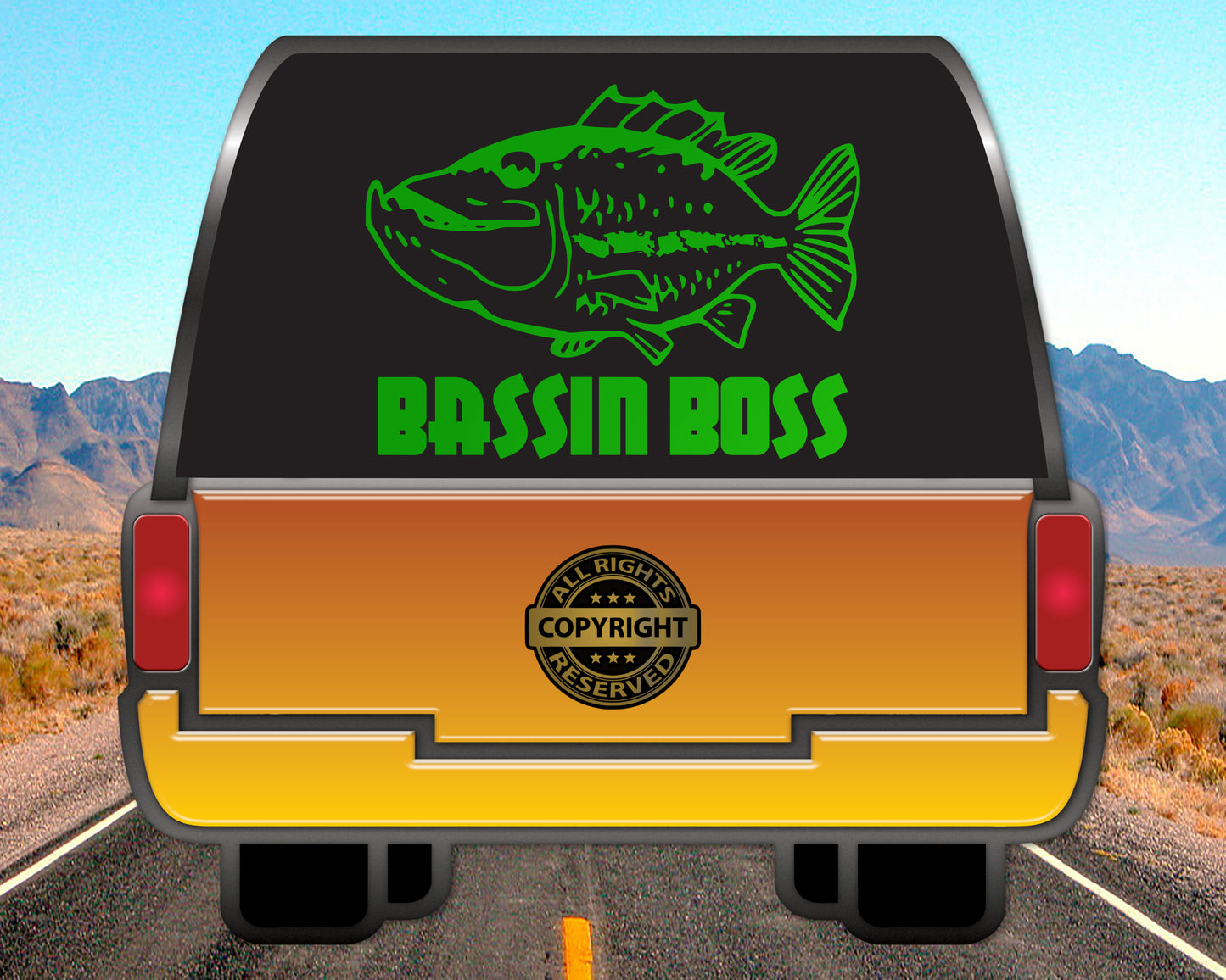 Bassin Boss, Fishing Vinyl Decal