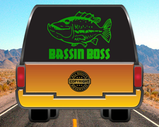 Bassin Boss, Fishing Vinyl Decal