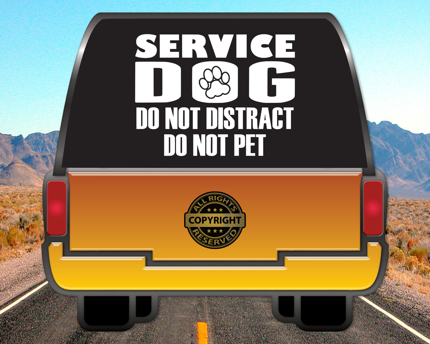 Service Dog, Do Not Distract, Vinyl Decal