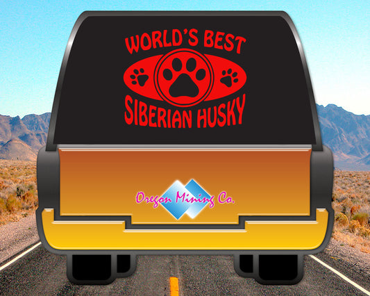 World's Best Siberian Husky Vinyl Decal