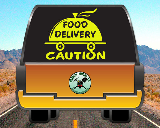 Caution Food Delevery Vinyl Decal