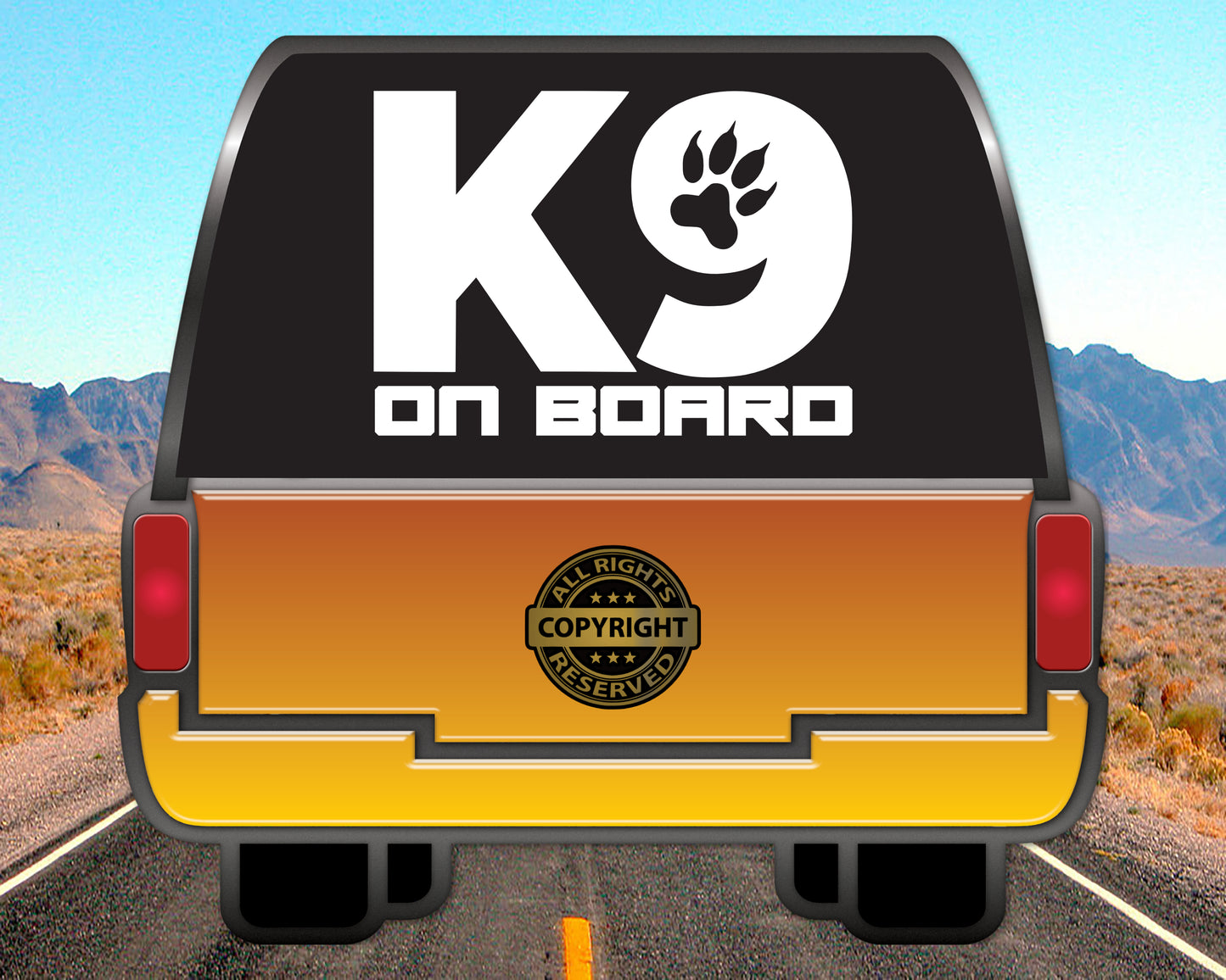 K9 on Board, Vinyl Decal