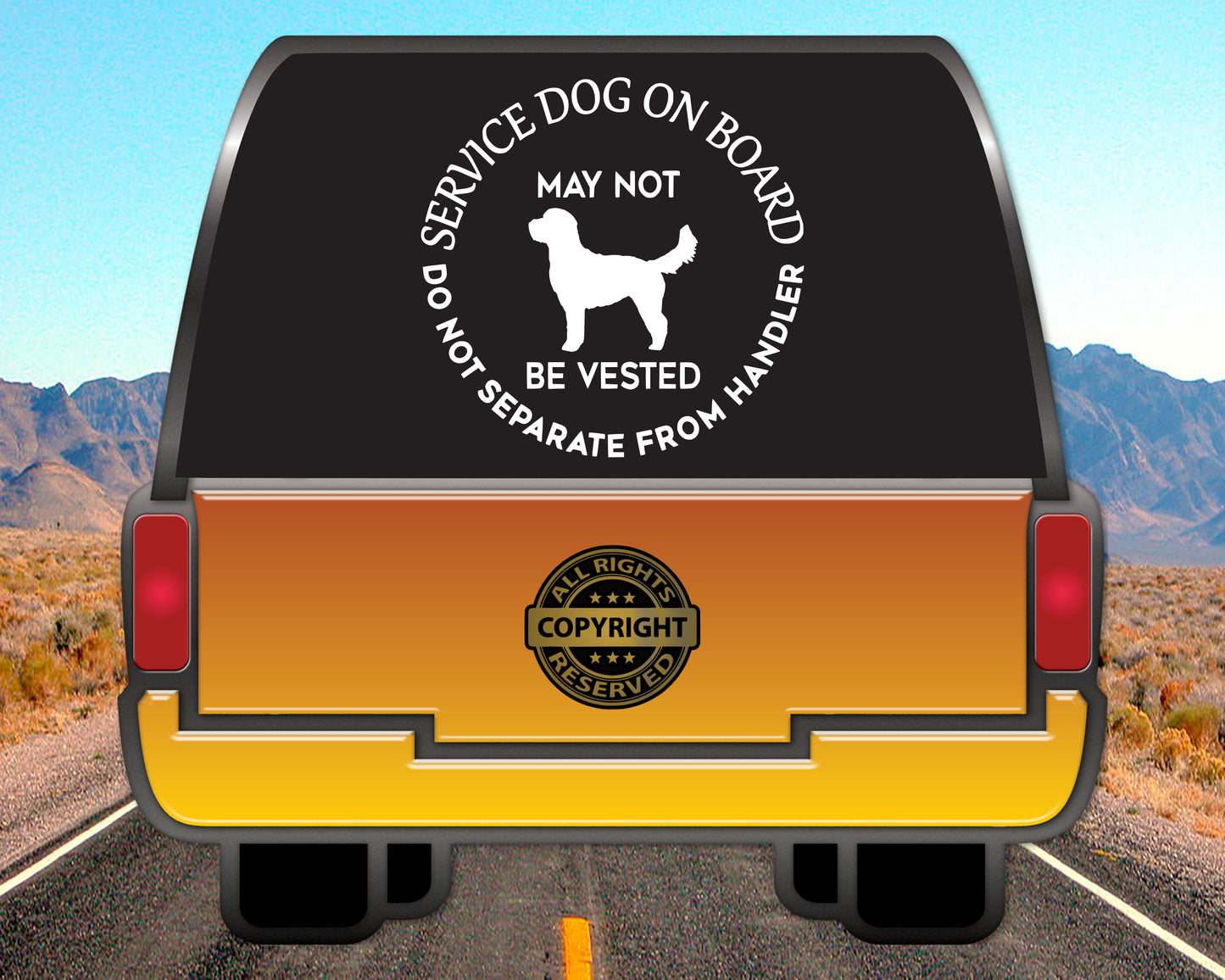 Service Dog on board, Vinyl Decal