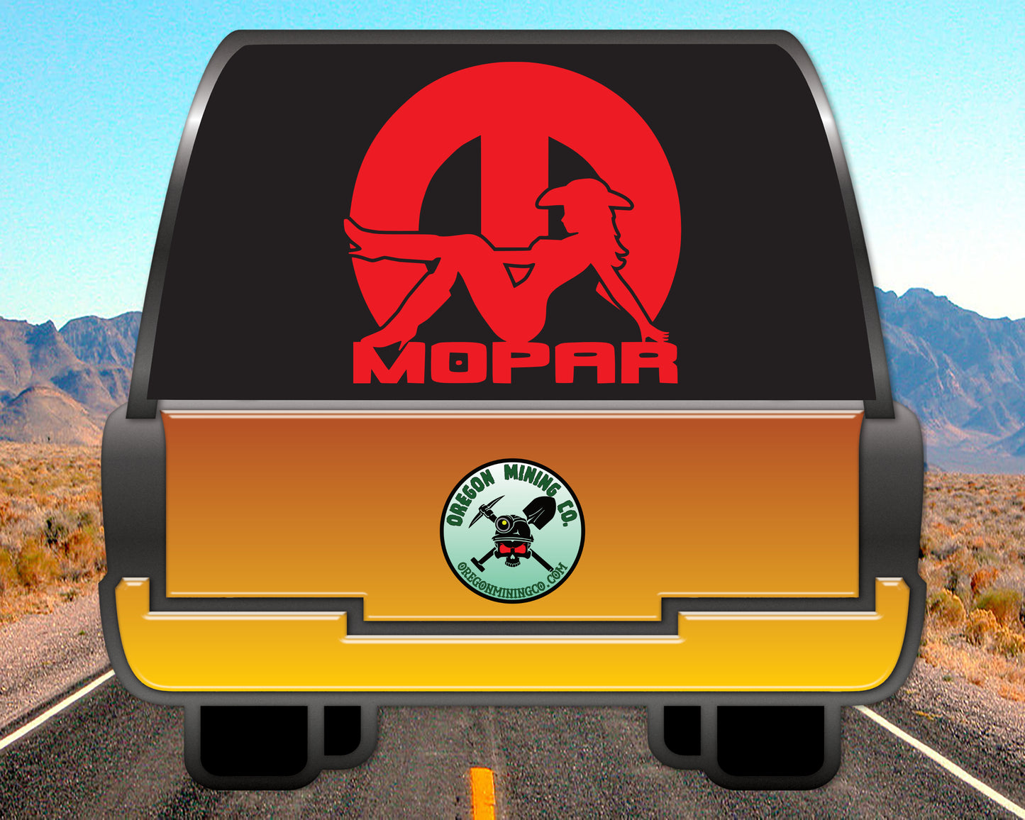 Mopar Cowgirl, Auto Vinyl Decal