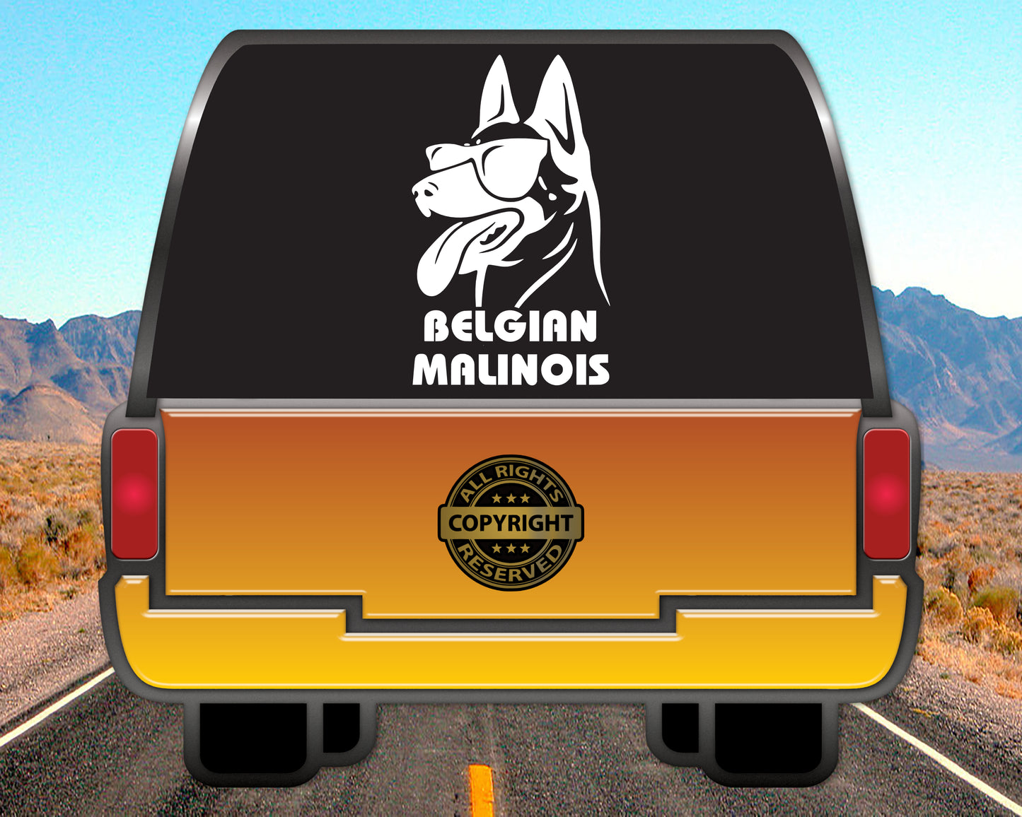 Belgian Malinois, Vinyl Decal