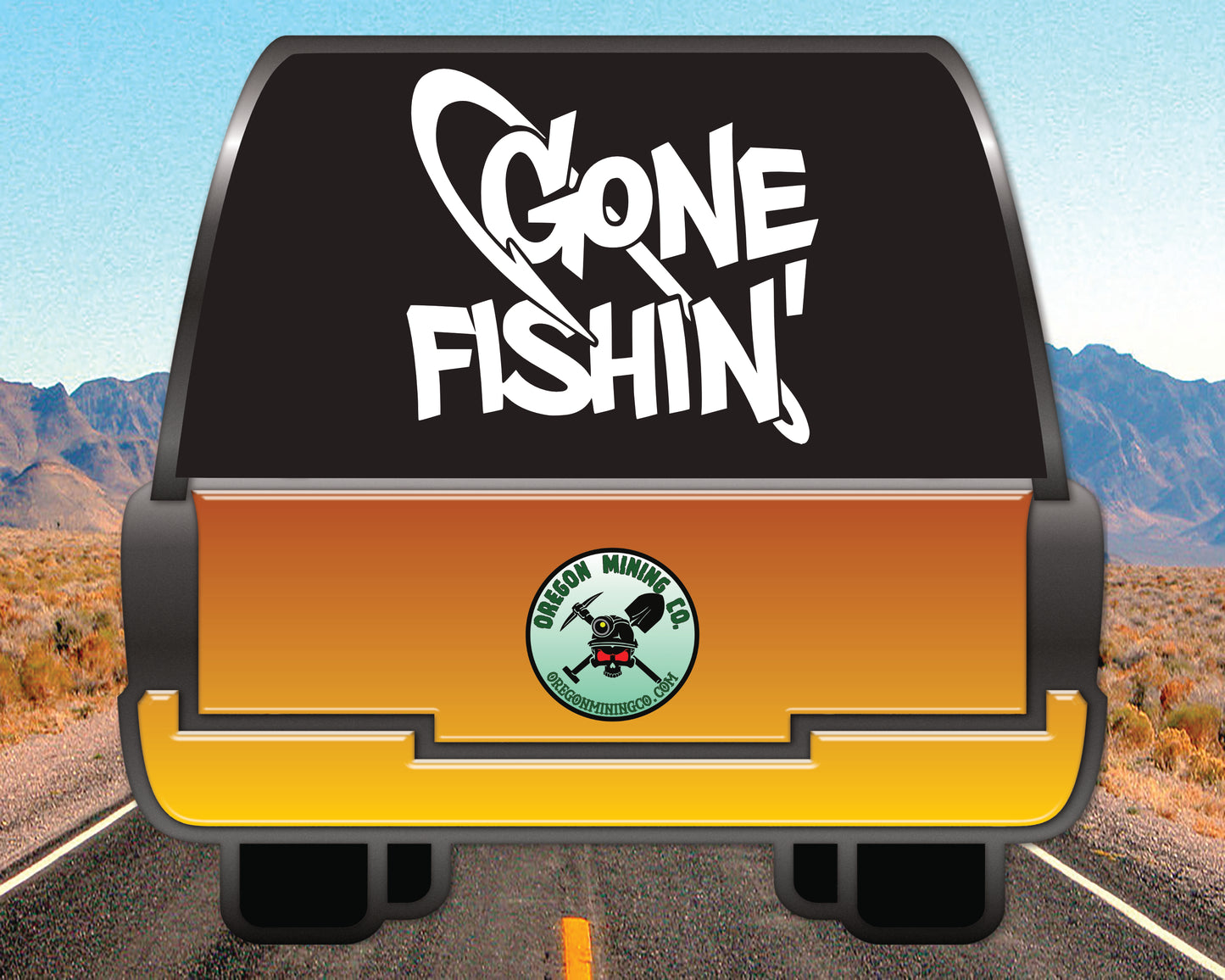 Gone Fishin Vinyl Decal