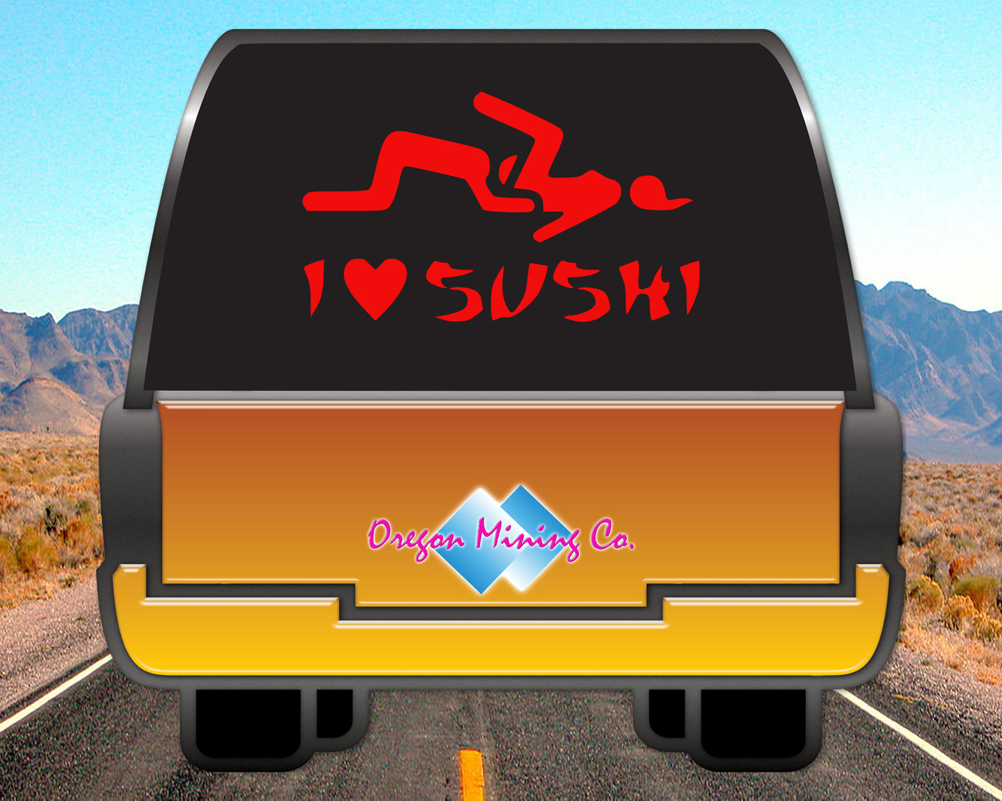 I Love Sushi, Auto Vinyl Decal