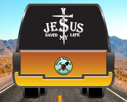 Jesus Saved My Life Vinyl Decal