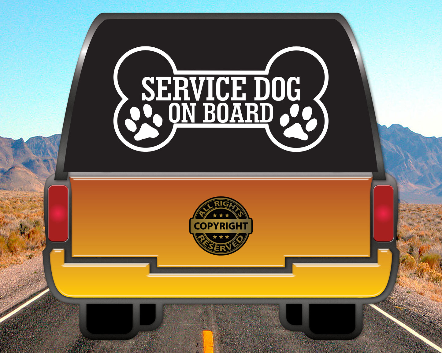 Service Dog on Board, Vinyl Decal