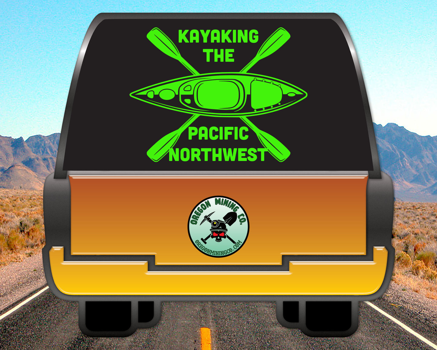 Kayaking The Pacific Northwest, Vinyl Decal