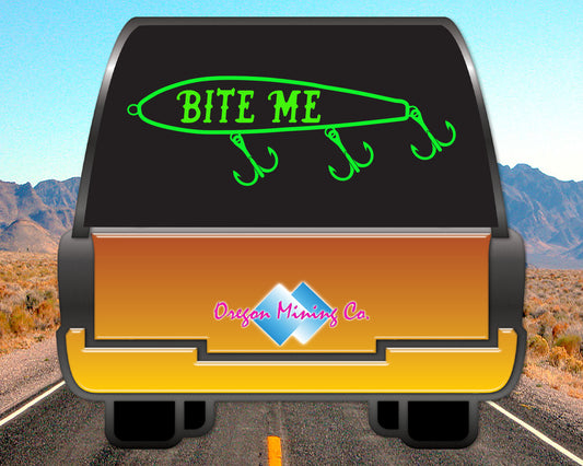 Bite Me Fish Lure, Fishing Vinyl Decal