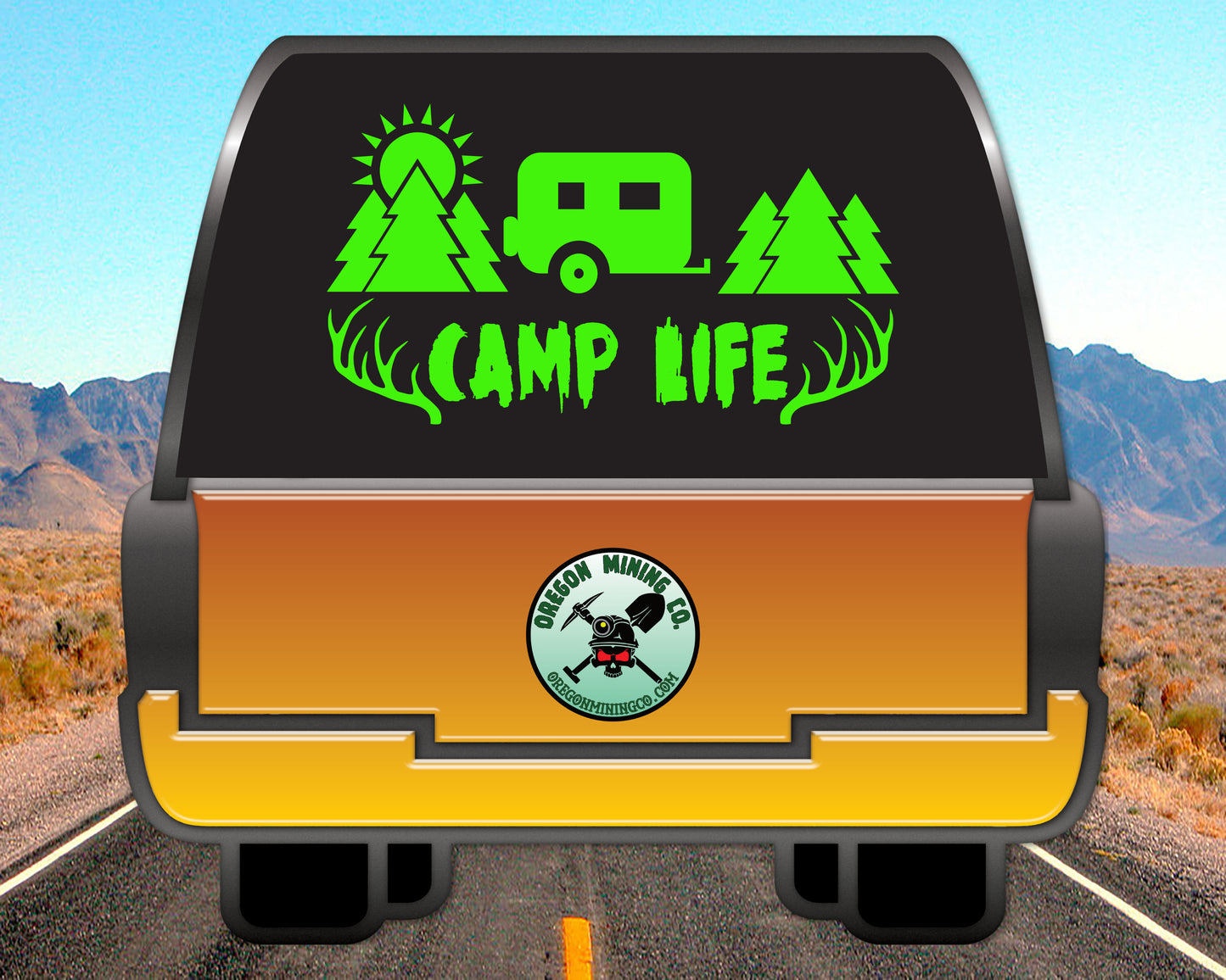 Camp Life, Auto Vinyl Decal