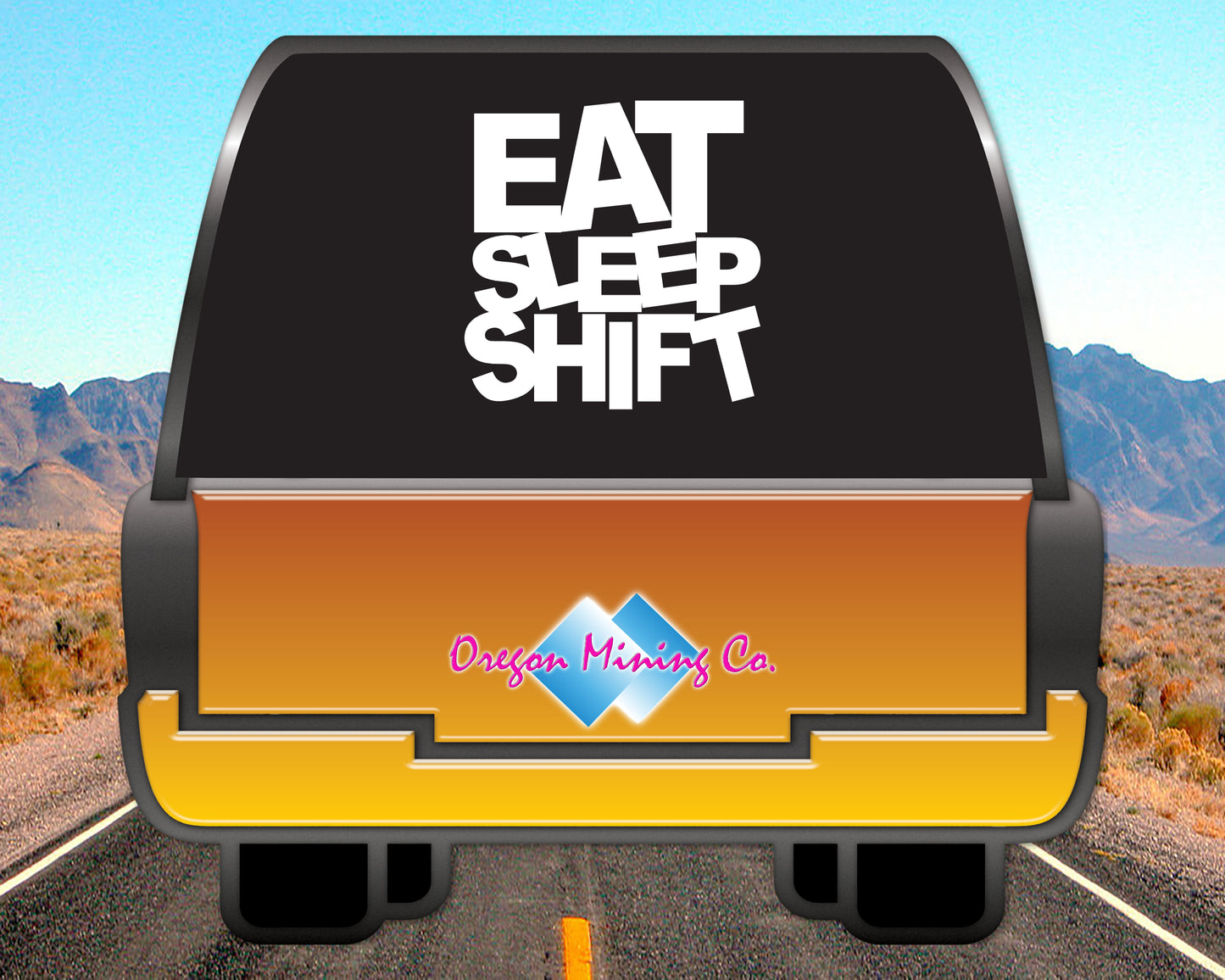 Eat Sleep Shift, Auto Vinyl Decal