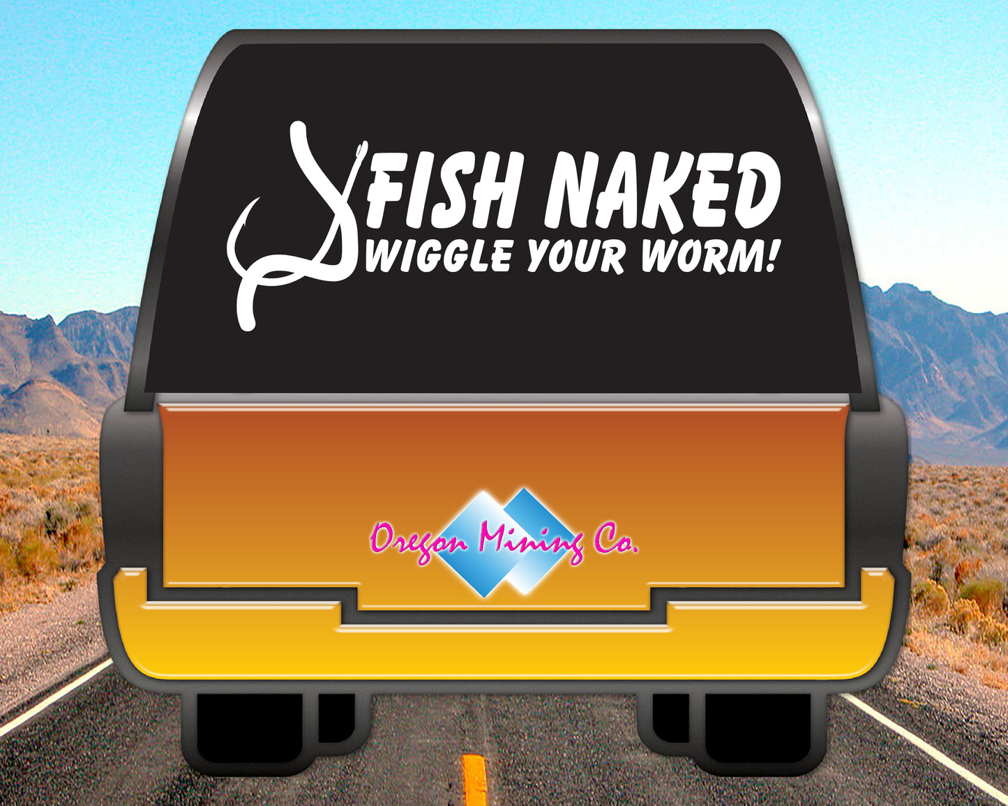 Fish Naked, Fishing Vinyl Decal