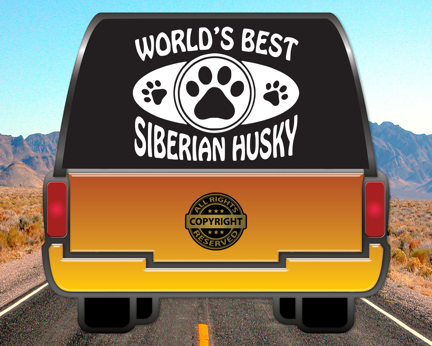 World's Best Siberian Husky Vinyl Decal