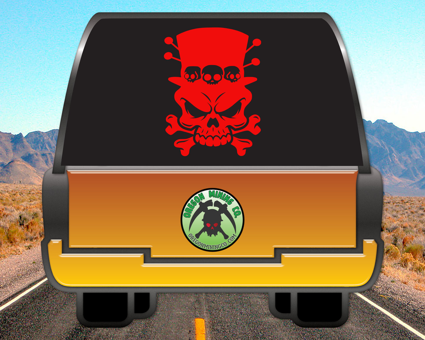 VooDoo Skull and Bones Vinyl Decal