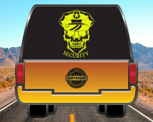 Security Skull, Vinyl Decal