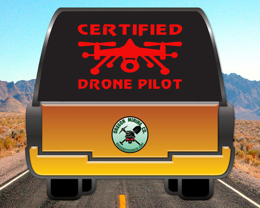 Certified Drone Pilot Vinyl Decal