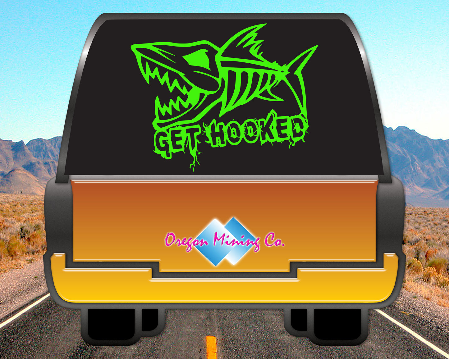 Get Hooked, Fishing Vinyl Decal