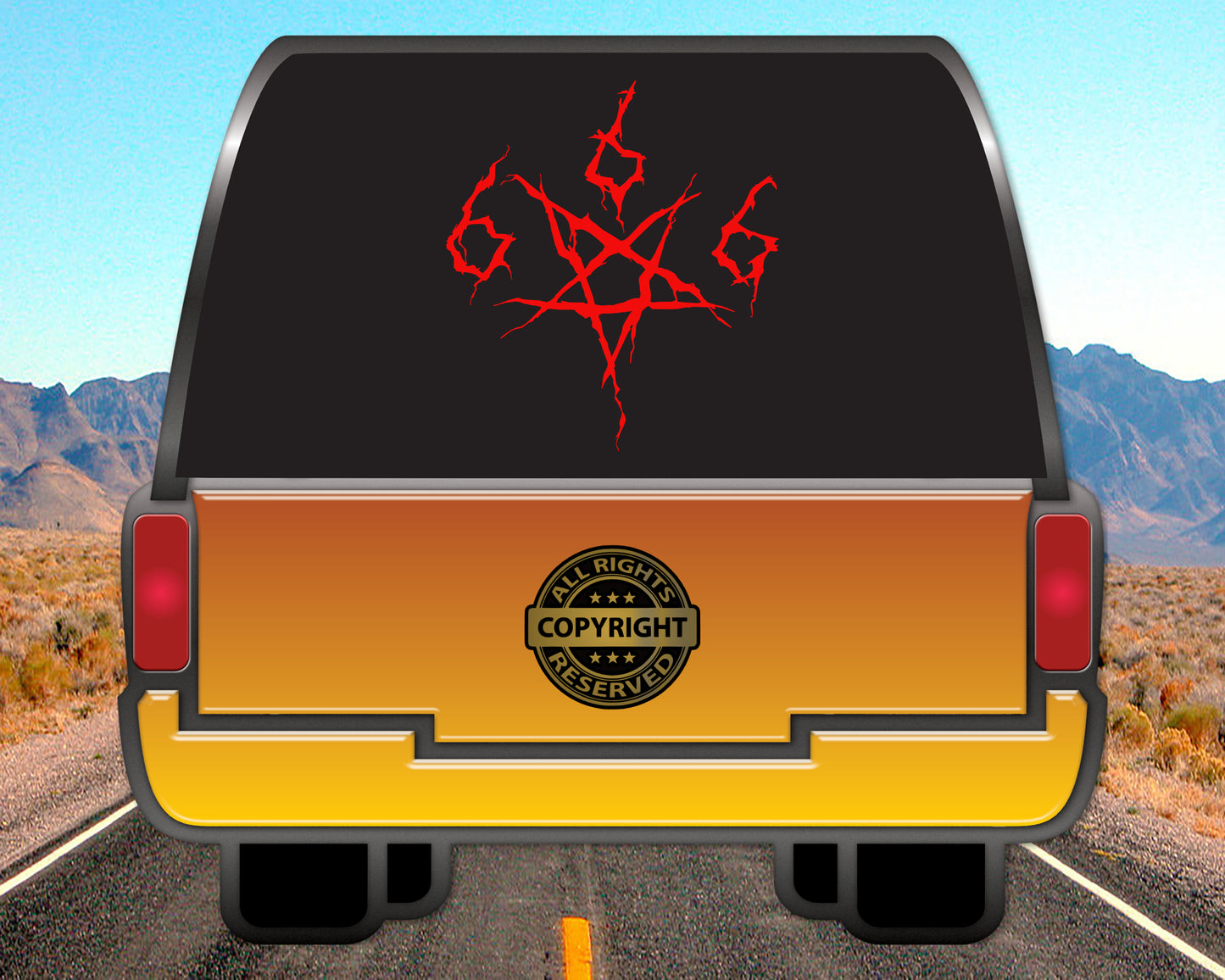 666 Pentagram Vinyl Decal