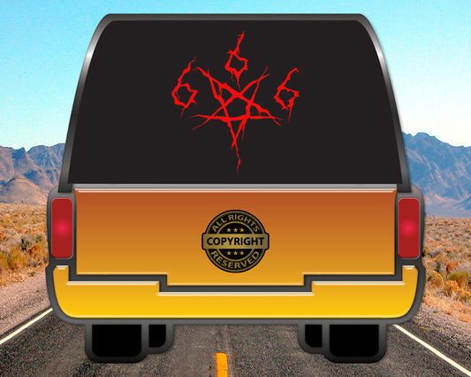 666 Pentagram Vinyl Decal