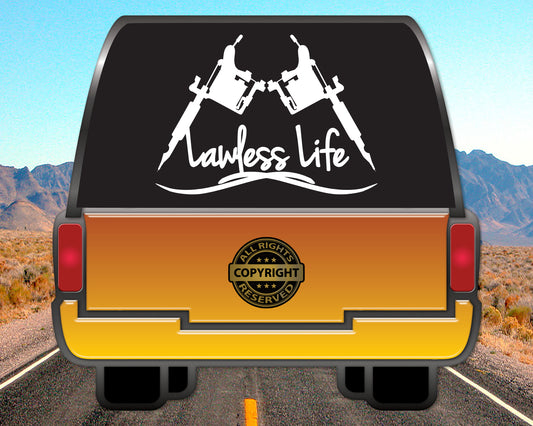 Lawless Life Tattoo, Vinyl Decal