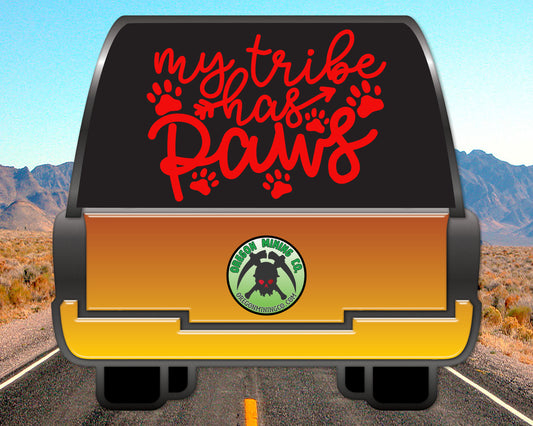 My Tribe has Paws, Vinyl Decal