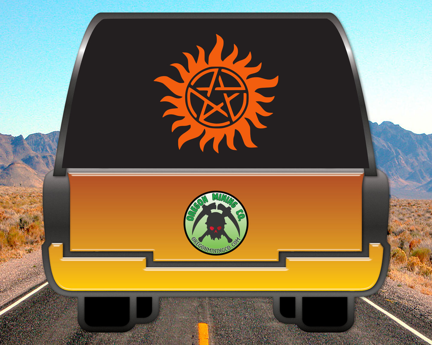 Pentagram Sun, Vinyl Decal