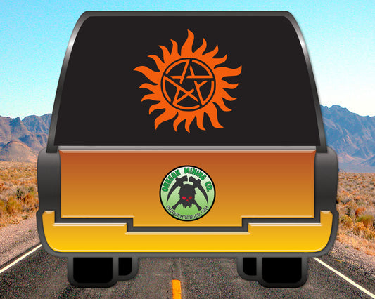 Pentagram Sun, Vinyl Decal