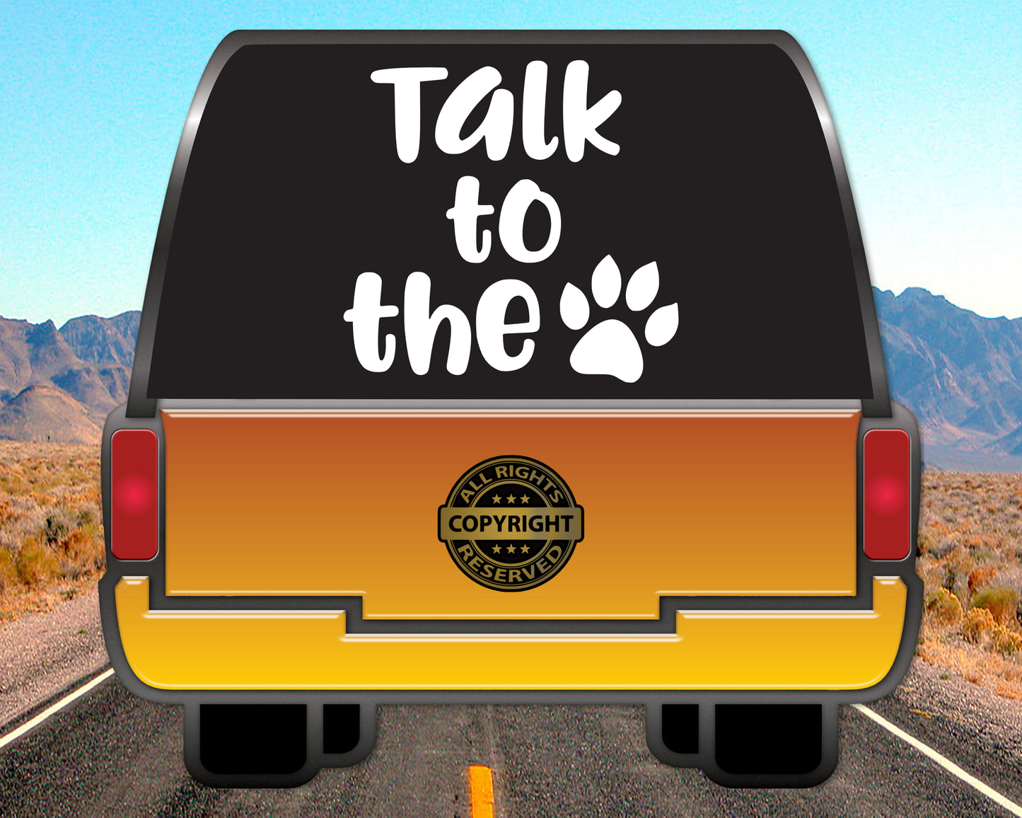 Talk to the Paw Vinyl Decal