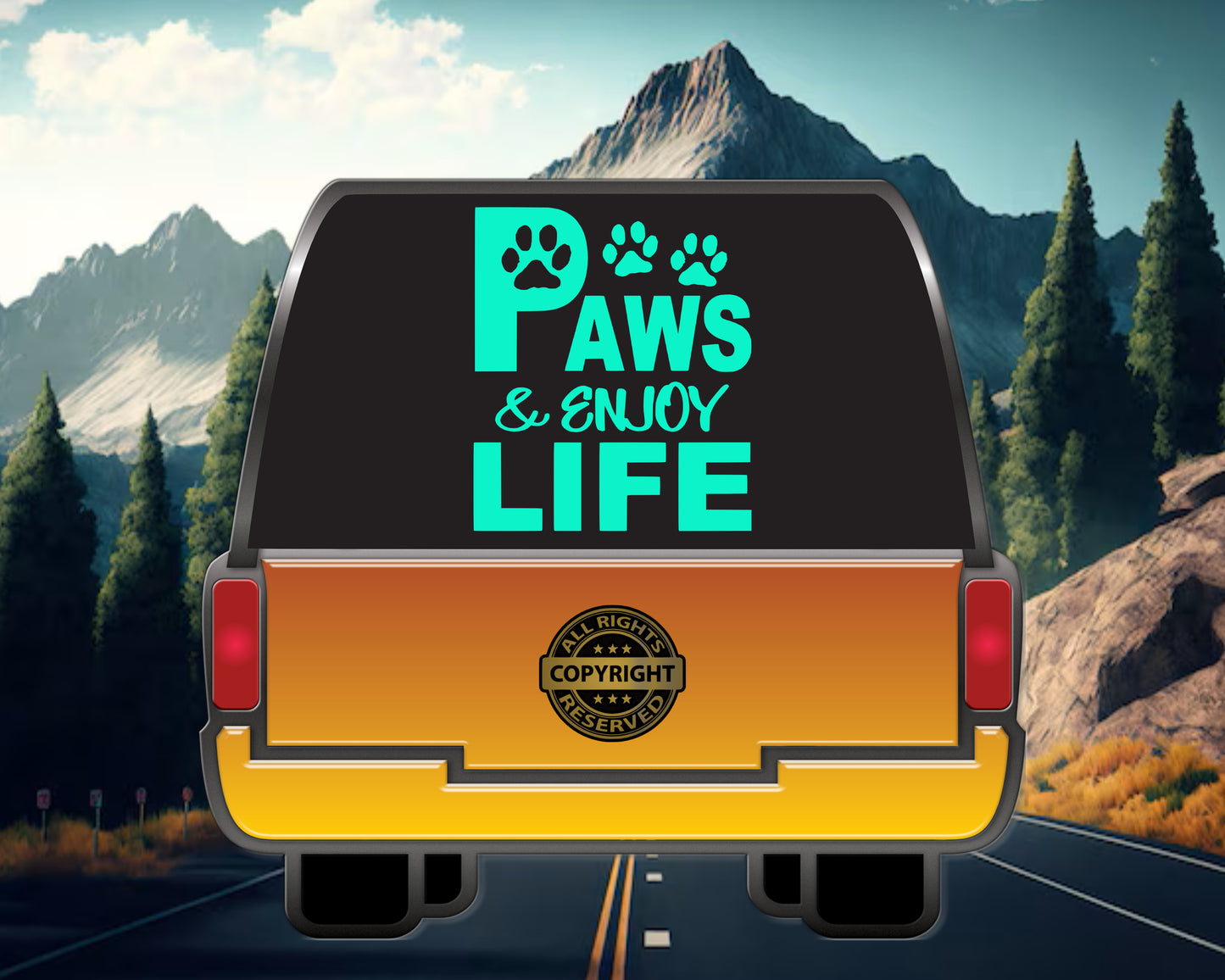 Paws & Enjoy Life, Vinyl Decal