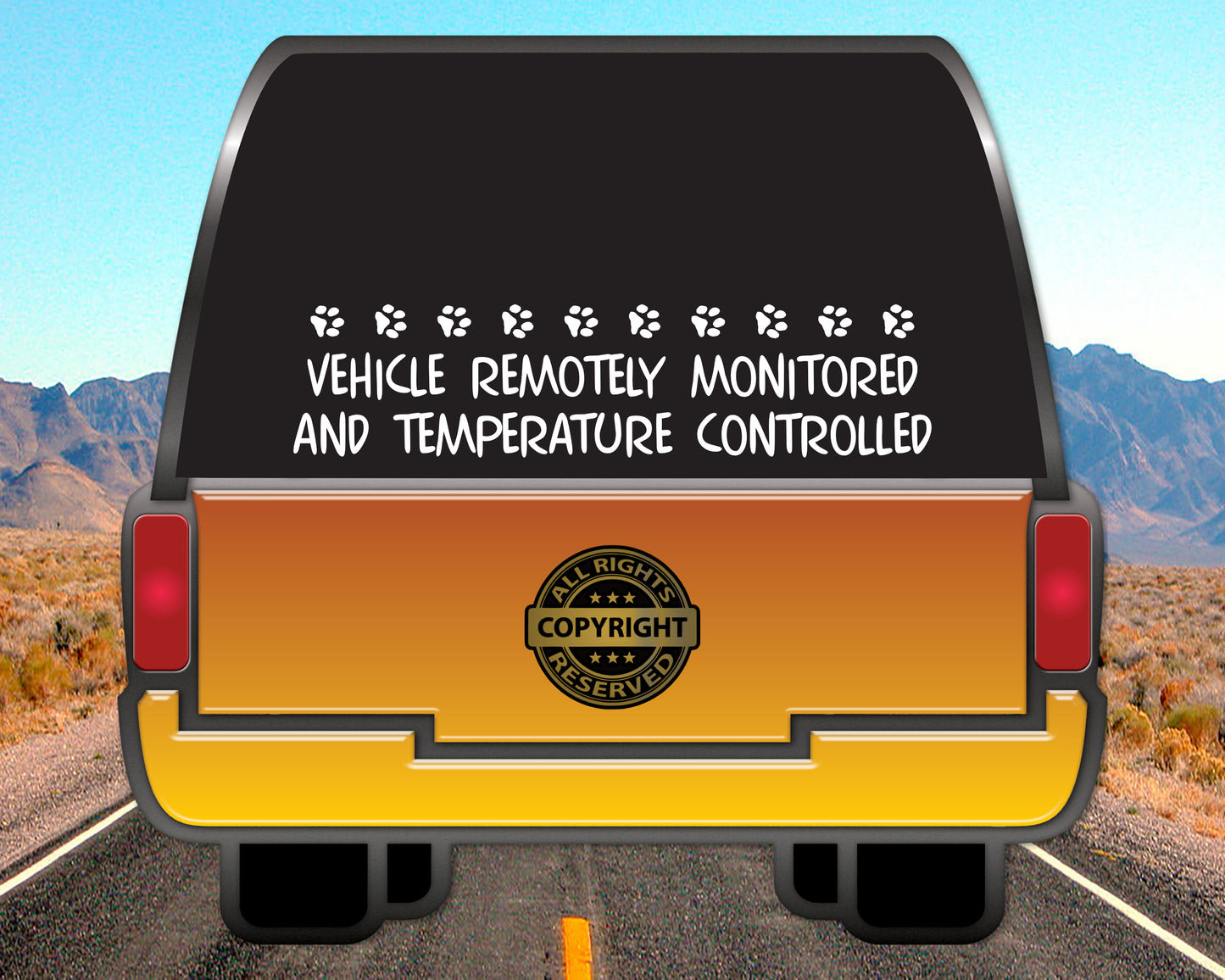 Vehicle Remotely Monitored, Vinyl Decal