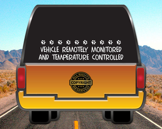 Vehicle Remotely Monitored, Vinyl Decal