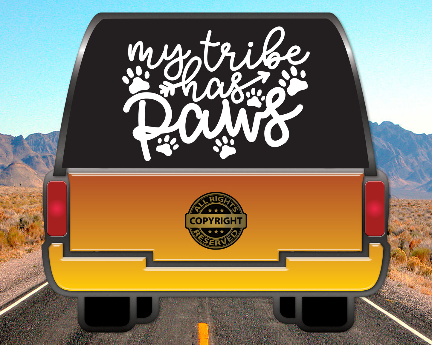 My Tribe has Paws, Vinyl Decal