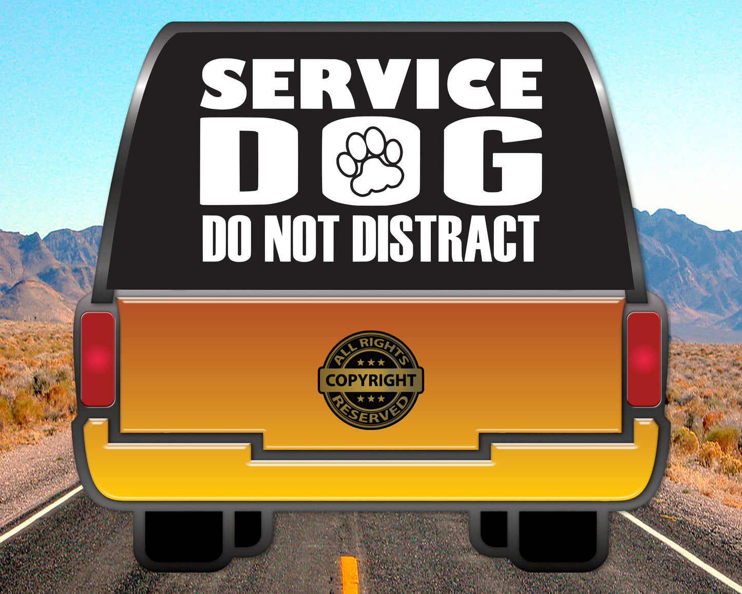 Service Dog, Do Not Distract, Vinyl Decal