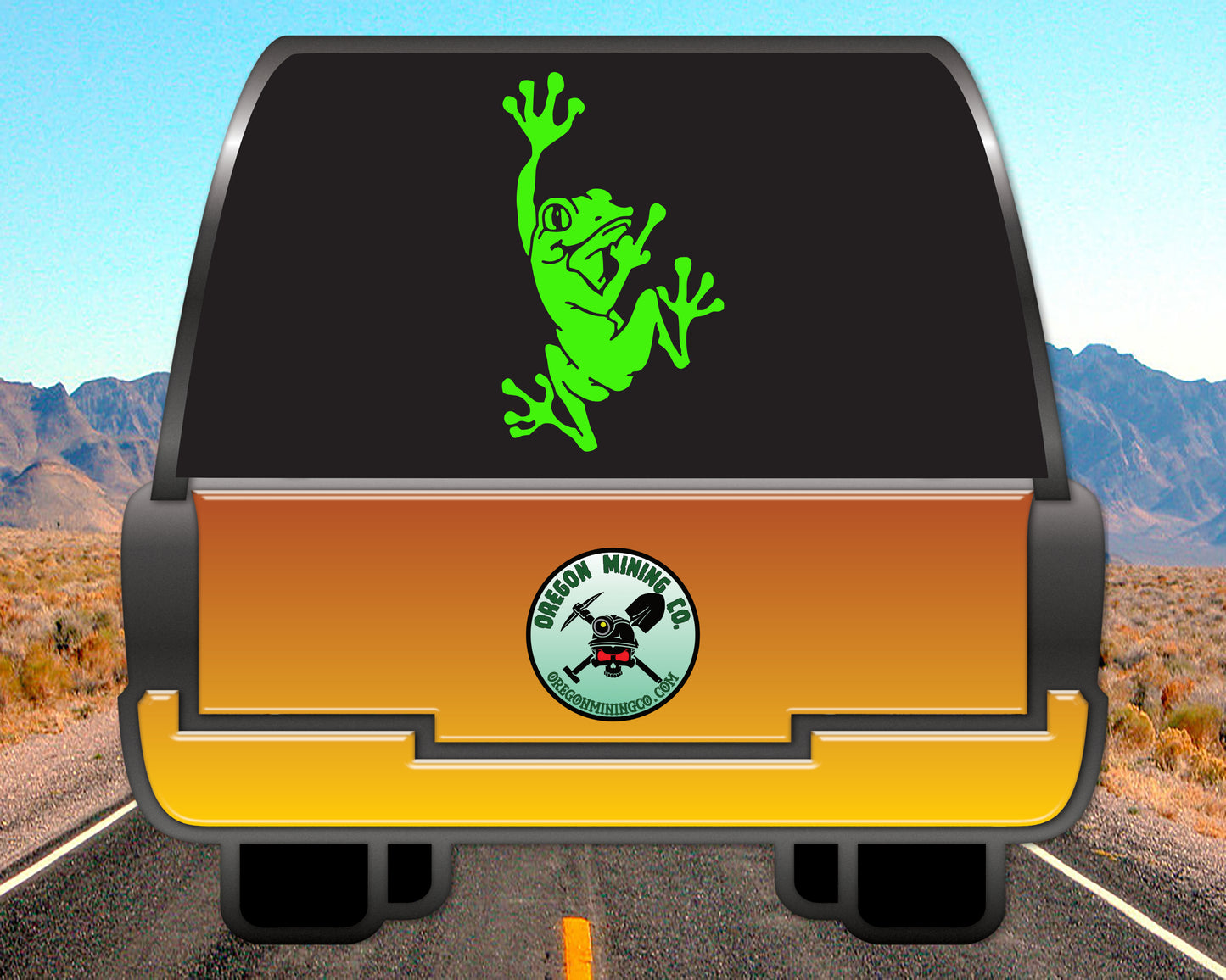 Flip Off Frog, Vinyl Decal