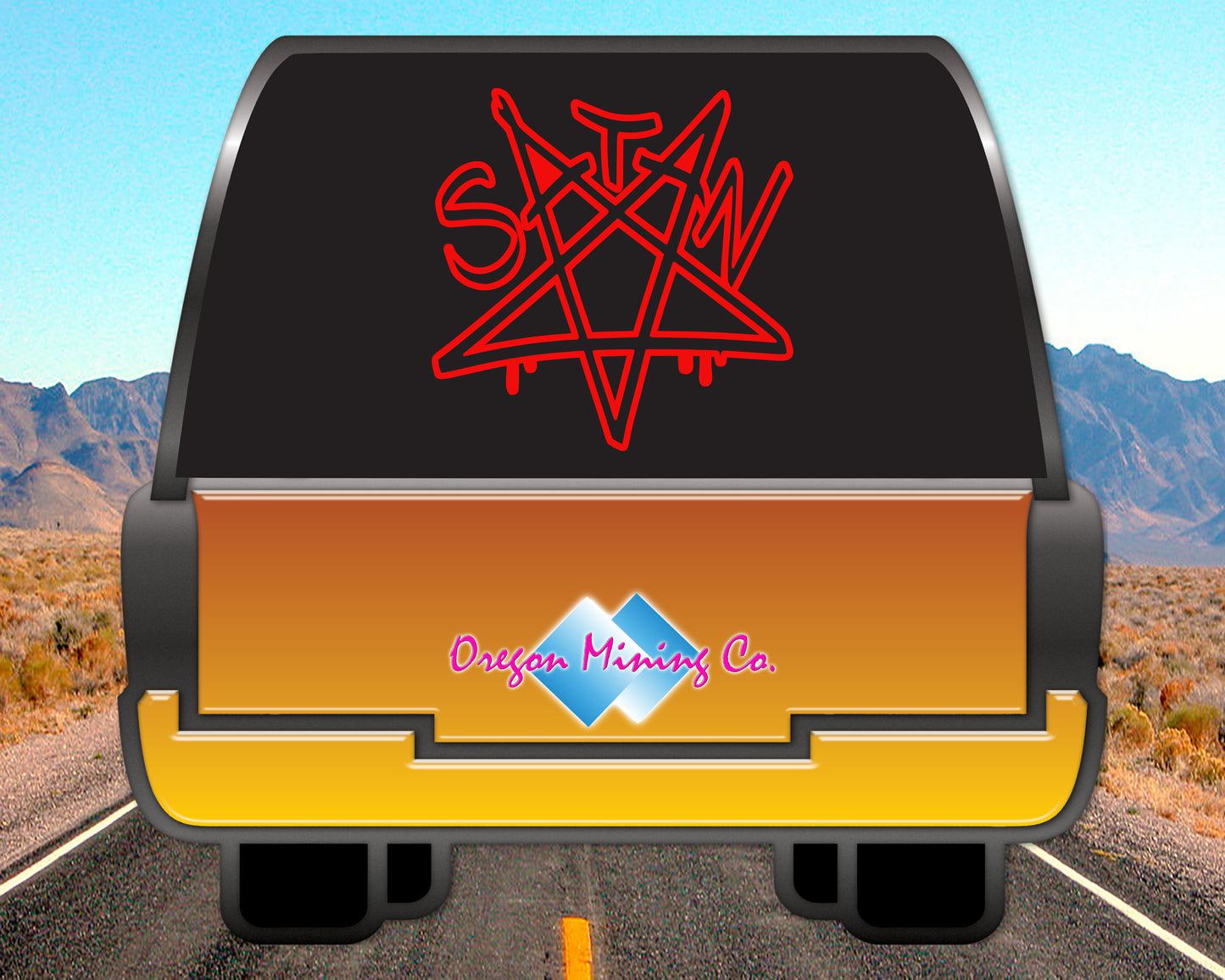 Satan Pentagram, Vinyl Decal