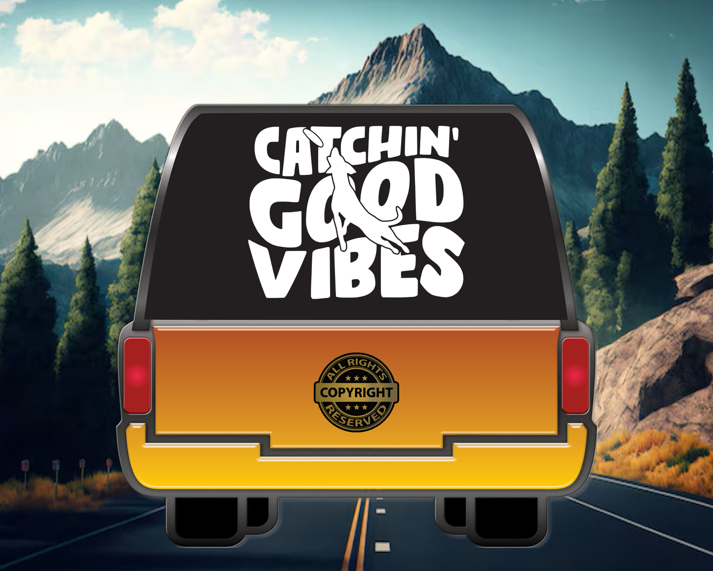 Catchin Good Vibes, Vinyl Decal