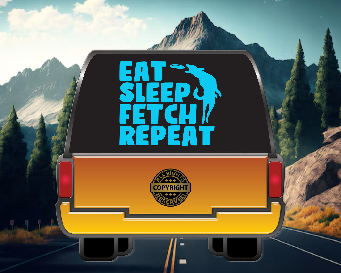 Eat Sleep Fetch Repeat, Vinyl Decal