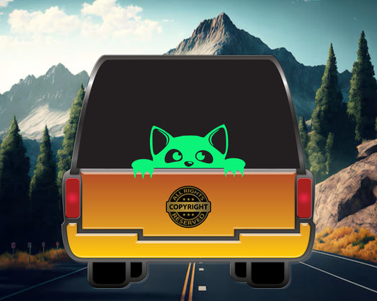 Peeking Kitty, Vinyl Decal