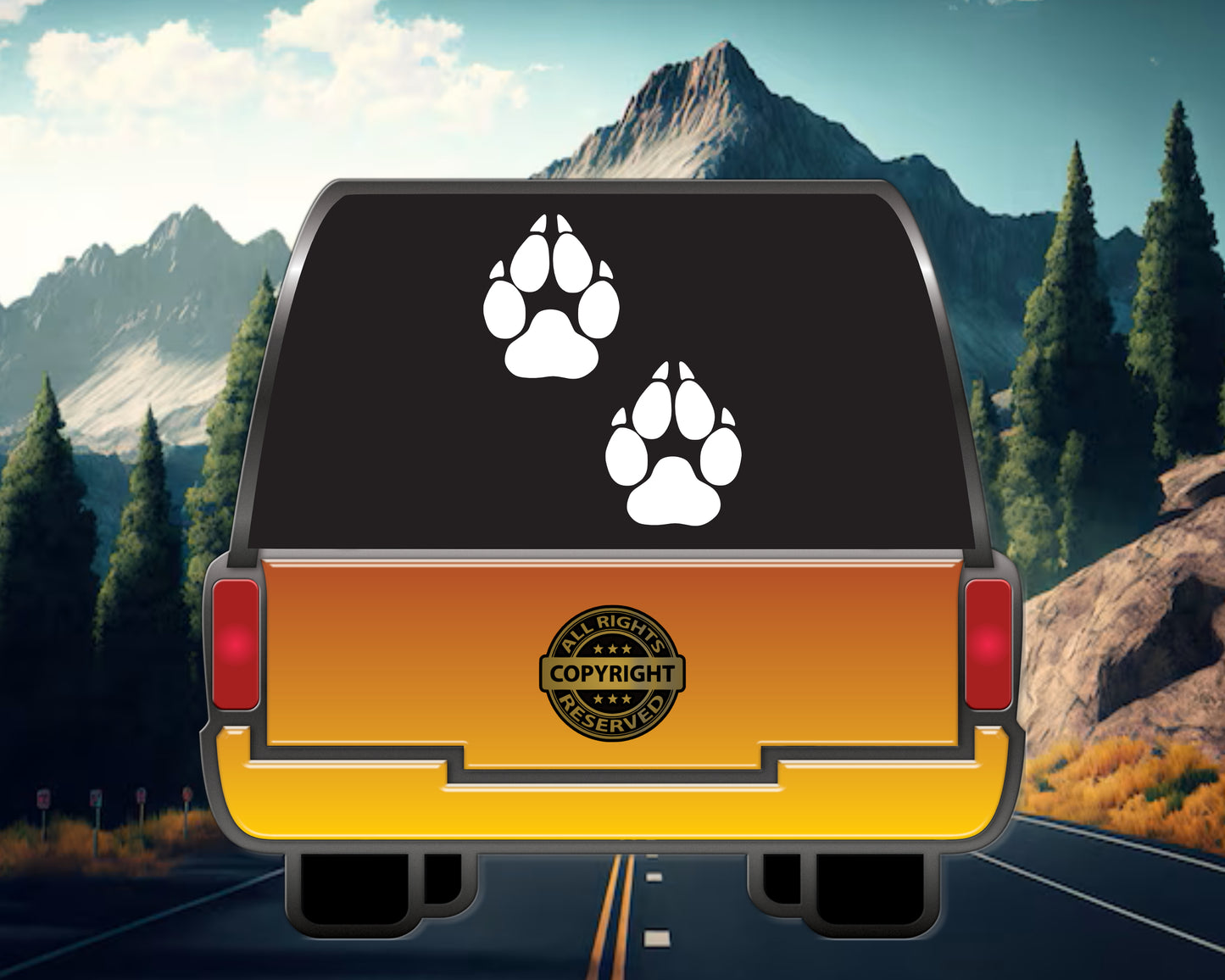 Paw Prints Set, Vinyl Decal